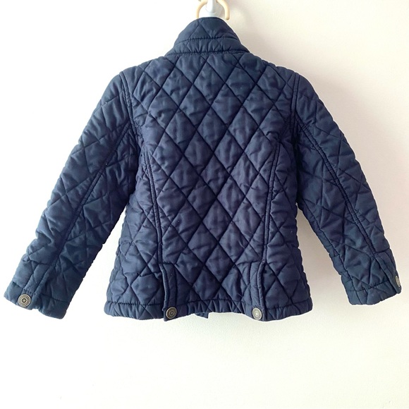 Gap Girl's Quilted Jacket Lined Navy‎ Full Zip Corduroy Trim Size Extra Small - Picture 5 of 5